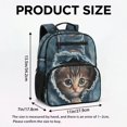 thumbnail image 7 of Jeiento Cute Cat Toddler School Backpack for Girls 2-5, 13.5 Inch Lightweight Preschool Bag for Kids, 2 Front + 2 Mesh Side Pockets Bookbag with Top Handle, 7 of 7