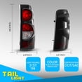 thumbnail image 3 of 1 Pair Tail Light Compatible with 1999-2006 Chevy Silverado 1500 2500 3500 2007 Classic,1999-2002 GMC Sierra 1500 2500 3500 Driver and Passenger Side Brake Light,Matte Black+Smoked Lens, 3 of 8