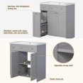 thumbnail image 6 of Harper & Bright Designs 30" Bathroom Vanity with Sink Combo Set, Gray Combo Cabinet Undermount Sink with Storage Shelves, 6 of 15