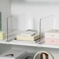thumbnail image 4 of Mainstays Clear Plastic Closet Shelf Dividers, 2-Pack, 4 of 8
