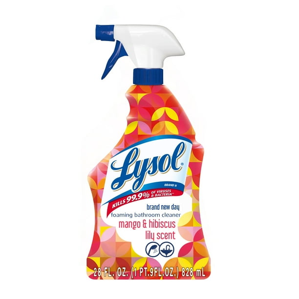 Lysol Bathroom Cleaner Spray, Brand New Day, Mango & Hibiscus, 28oz