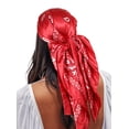 thumbnail image 4 of AWAYTR 35” Satin Large Square Head Scarves - 4PCS Silk Like Neck Scarf Hair Sleeping Wraps Satin Silk Scarfs for Women, 4 of 12