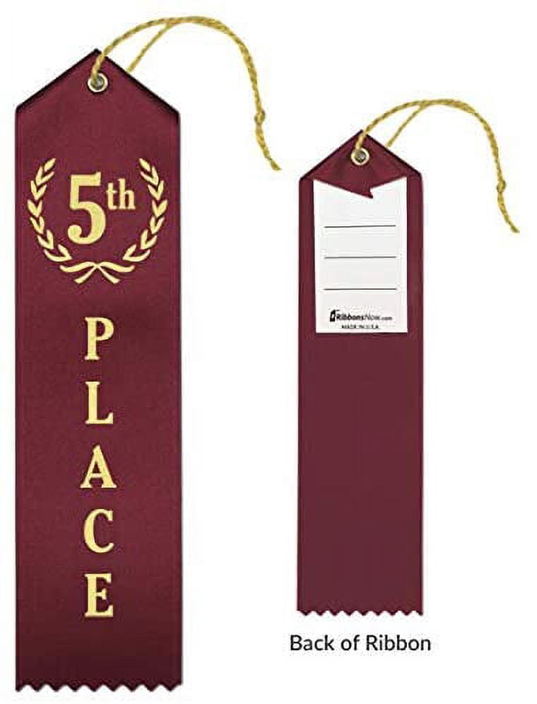 RibbonsNow 1st - 6th Place Award Ribbons - 72 Total Ribbons - 12 Each Place with Card & String