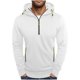thumbnail image 1 of pstuiky Camisas para hombre de manga larga, Sudadera con capucha de manga larga, color liso, con media cremallera y múltiples bolsillos para hombre camisetas de hombre l, 1 of 5