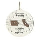 thumbnail image 1 of Cuando Eres Familia, Las Millas No Importan. Millas De Distancia. Familia Lejana. Amigos. Hermanos. Hermanas. Mapa Del Estado. Adorno De Madera De 2 Capas. Colgante De Madera Navideño., 1 of 7