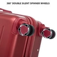 thumbnail image 4 of PAPROOS 3 Piece Luggage Set, ABS Carry-on Luggage Set with Spinner Wheels and TSA Lock, Lightweight Hardside Luggage, 20/24/28 Inch Rolling Suitcase Set for Travel Business Trip, Wine Red, 4 of 12