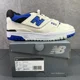 thumbnail image 1 of New Balance 550 Sea Salt Team Royal Size 9.5 Mens White Casual Shoes BB550VTA, 1 of 6