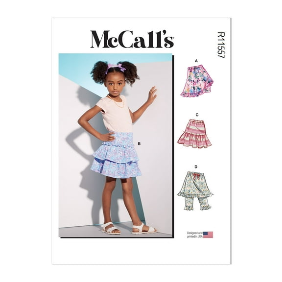 McCall's Sewing Pattern R11557 (8316) - Children's Skortss, Size: A (2-3-4-5-6)