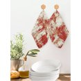 thumbnail image 2 of Red Ombre Kitchen Dish Towels for Drying Dishes Set of 2, Gradient Abstract Art Vintage Waffle Weave Microfiber Hand Tea Bathroom Towels Quick Dry & Absorbent Towel 12x12, 2 of 7