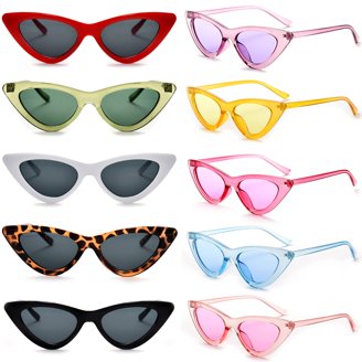Funky Retro Rectangle Sunglasses for Women & Men, Y2K Party 