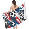 thumbnail image 3 of Yibo Beach Towel Soccer Theme Bath Towel Quick Dry Pool Towel Ultra Absorbent Towel Lightweight Shower Towel for Bathroom Outdoor Swimming, 3 of 9