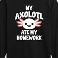 thumbnail image 3 of Instant Message - My Axolotl Ate My Homework - Toddler And Youth Long Sleeve Graphic T-Shirt, 3 of 6