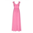 thumbnail image 4 of Sakmal Pink Summer Dresses for Women A Line Bridesmaid Plus Size Maxi Dress Solid Sleeveless Dresses, 4 of 6
