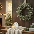 thumbnail image 6 of Abbott Collection 27-MISTLETOE-221 Frost Mistletoe Wreath, Green/White, 6 of 7