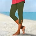 thumbnail image 2 of Women's Soft Fabric Slim Fit Yoga Capri Pants with Pockets, Mid Waisted Tummy Control Stretchy, Casual Lounge Athletic Gym Fitness, Capri Pants for Women Womens Cropped Pants, 2 of 8