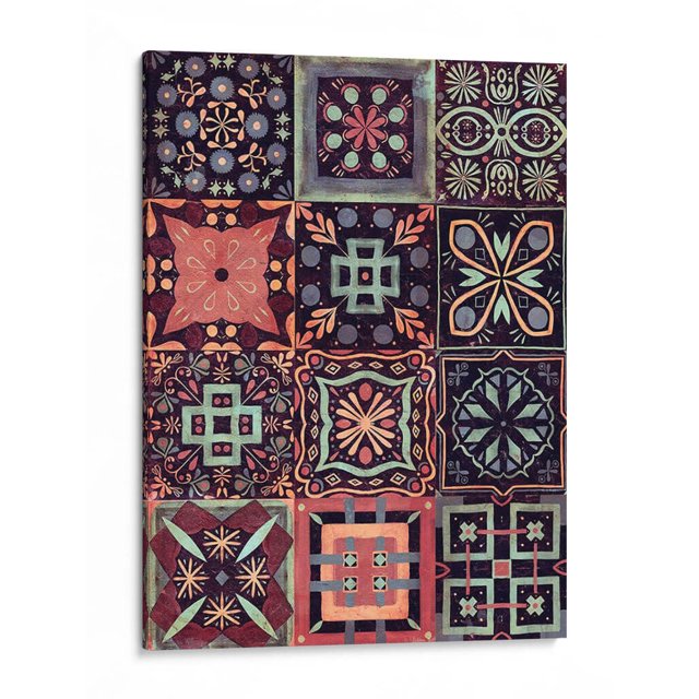 Cuadro decorativo - Tile Kaleidoscope Iv, Victoria Borges 60x80 Canvas Lab Decorativo, Patrones