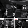 thumbnail image 2 of 2X for Navara NP300 2016-2019 Car Carbon Fibre Gear Shift Knob Cover Trim Decoration Sticker Accessories, 2 of 5