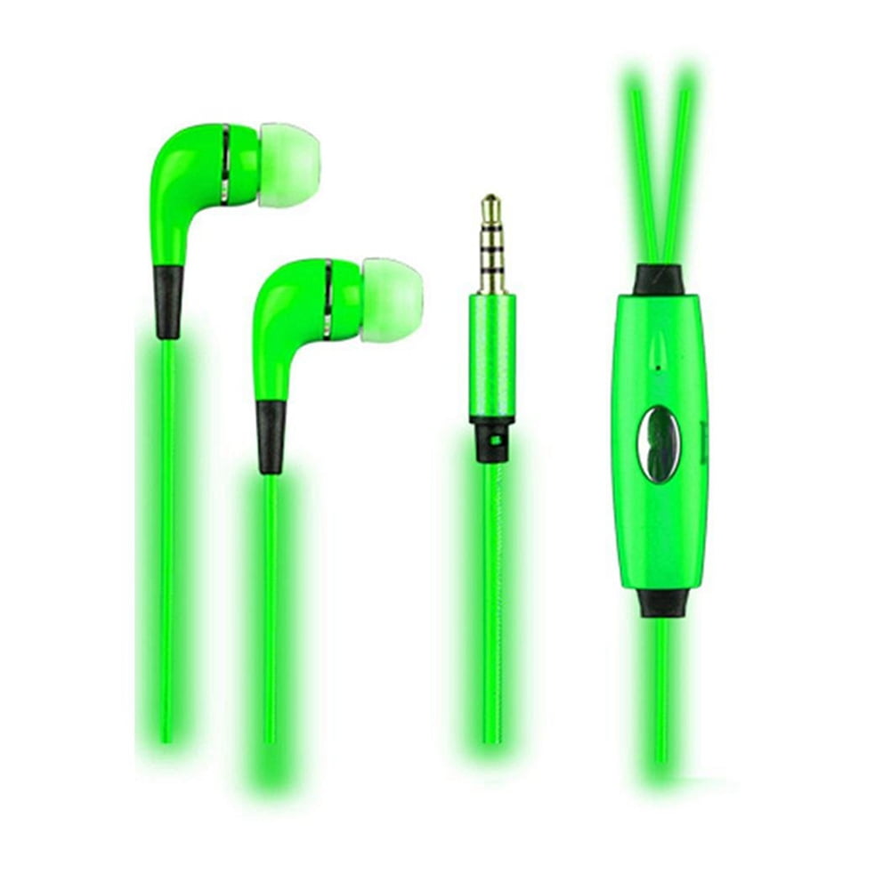 LED Luminous In ear Earphone Glow Stereo Headphones Headset For iPhone