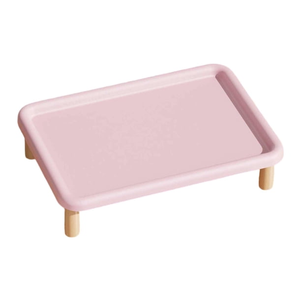 Soporte elevado para comedero de mascotas, base elevada para comedero de mascotas, antideslizante, versátil para comederos automáticos, lavable y Rosa