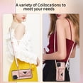 thumbnail image 2 of Decase for Samsung Galaxy A12 5G Case with Card Holder,Slim Envelope Crossbody Lanyard Flip Magnetic Folding Purse Protective Back Case with Zipper Pocket Kickstand Shoulder Strap for Women,Rosegold, 2 of 5