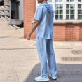 thumbnail image 5 of Xzbqbs Sweatsuits for Men 2 Piece Jacquard Set Zip Up Short Sleeve Athletic Hoodie and Jogger Pant Casual Fashion Summer Tracksuits, 5 of 7