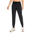 thumbnail image 1 of CRZ YOGA Women's Lightweight Workout Joggers 27.5" - Travel Casual Outdoor Running Athletic Track Hiking Pants with Pockets Black Medium, 1 of 7
