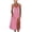 a-296Pink81, variant on Womens Sweetheart Neck Sleeveless Midi Dress With Corset Bustier High Front Slit Flared Skirt For Parties Date Casual Summer Wear Soft Dress