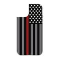 thumbnail image 3 of DistinctInk Custom SKIN / DECAL compatible with OtterBox Defender for iPhone 11 (6.1" Screen) - Thin Red Line US Flag Fire Rescue - Show Your Support for First Responders, 3 of 5