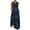 Blue, variant on Ierhent Womens Summer Dresses Casual Women Summer Bohemian Floral Casual Wrap V Neck Ruffle Cap Sleeveless Belt A-Line Pleated Hem Midi Sun Dress(Red,L)