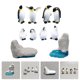 thumbnail image 2 of Minifiguras de pingüino Linaichen x10, linda decoración de micropaisaje de resina, 2 of 7