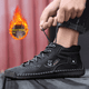thumbnail image 4 of Botas cortas de punta alta hechas a mano para hombre, botas para exteriores con forro polar, talla grande, 4 of 6