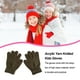 thumbnail image 5 of Guantes Qarigey para niños de punto color sólido invierno verde, 5 of 6