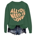 thumbnail image 2 of Meichang Sweatshirts pour Femmes, Sweatshirt de la Saint-Valentin, Sweatshirt Imprimé Amour Doux, Manches Longues, Col Rond, Sweatshirts de Vacances en Solde, 2 of 3