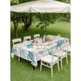 thumbnail image 4 of Outdoor Tablecloth with Umbrella Hole for Patio/Picnic/Party, Teal Red Coastal Waterproof Table Cloth Rectangle Table Cover Washable, Beach Nautical Sea Turtle Coral Starfish Vintage (60"x 84"), 4 of 8