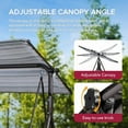 thumbnail image 6 of Made in Italy SUNJOY Outdoor Porch Swing, 2 Seat Patio Metal Porch Swing Seats with Canopy, 6 of 11