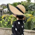 thumbnail image 3 of Zhaomeidaxi Womens Sun Straw Hat Wide Brim  Summer Hat Foldable Roll up Floppy Beach Cap for Women for Outdoor, 3 of 8
