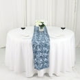 thumbnail image 5 of BalsaCircle 14" x 108" Raised Roses Floral Table Top Runner Wedding Linens Dusty Blue, 5 of 8