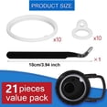 thumbnail image 4 of 21Pieces Water Bottle Gasket Set Silicone Seal Rings Replacement Accessories Suitable for Spout Lid Ensuring Leakproof, 4 of 5