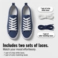 thumbnail image 3 of The Fashion Supply Canvas Shoes for Women, Casual Low Top Lace-Up Womens Shoes Sneakers, Extra Laces (Navy, 6), 3 of 5
