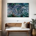 thumbnail image 3 of Elephant Stock Sacred Mandala Symbol Wall Art - Horizontal Canvas Wall Art - Living Room Wall Decor - Decor Elements Canvas - Teal And Purple Decor - 48" x 32", 3 of 8
