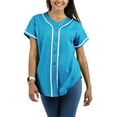 thumbnail image 2 of Ma Croix Women's Athletic Baseball Button Down Jersey 3-Pack, 2 of 7