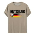 thumbnail image 3 of VBARHMQRT T-Shirts Graphiques pour Hommes Drapeau de l'Allemagne Imprimé Manches Courtes Col Rond T-Shirt Floral Tendance Mode Khaki, 3 of 6