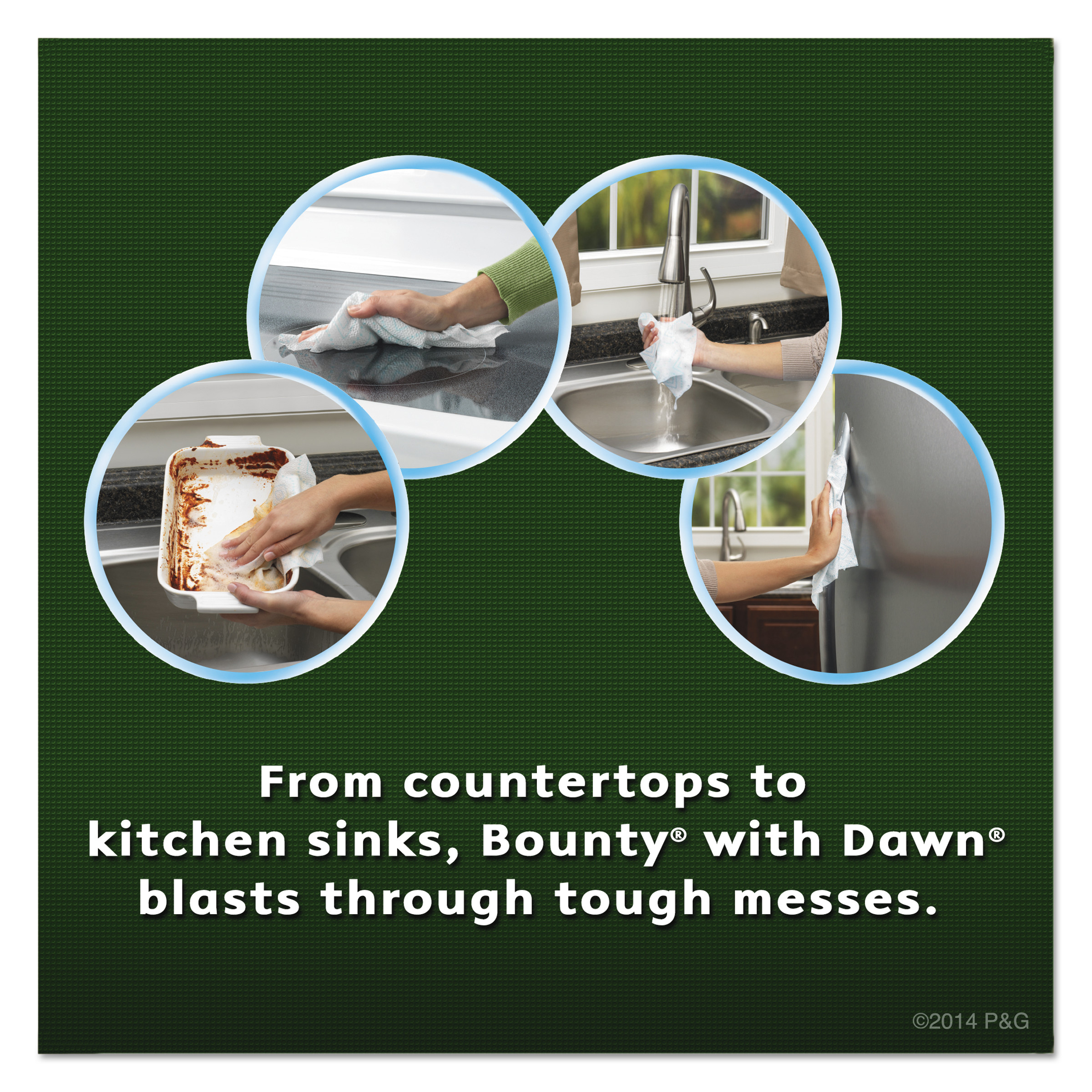 Bounty Paper Towels with Dawn, 2-Ply, 11 x 14, 49/Roll, 6/Pack