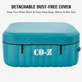 thumbnail image 3 of CO-Z 5' Square Inflatable Hot Tub Portable 2-4 Person Pool for Patio Backyard Green, 3 of 9