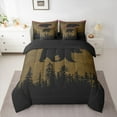 thumbnail image 2 of Homewish Boys Girls Jungle Safari Bear Bedding Comforter Set 7-Piece,Geometric Plaid King Bedding Sets,Retro Vintage Ultra Soft Bed Sheets,Breathable Home Decor,Reversible, 2 of 8