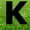 Black, variant on Blue Letter K 20 inches tall