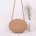 thumbnail image 1 of DEELLEEO Mini Straw Bag Solid Black Minimalist With Zipper, 1 of 7