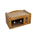 thumbnail image 6 of Cat Scratcher House, 2 in 1 Cat Bed and Cave with Hanging Ball Toys, Wooden Scratching Board for Kittens and Adult Cats, 6 of 10