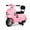 Pink, variant on Official Vespa 6V Kids Electric Ride-On Scooter – 4-Wheel Anti-Rollover Motorbike – Headlight, Backrest, Training Wheels – Durable PP Battery Car for Toddlers – Red