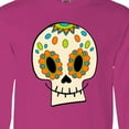 thumbnail image 4 of Inktastic Smiling Sugar Skull for Day of the Dead Long Sleeve T-Shirt, 4 of 5
